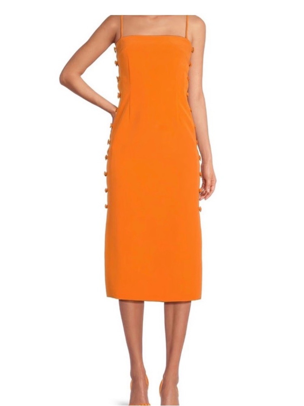 Gianni Bini x Caelynn Bell Tori Orange Midi Sheath Dress | Size 12 | NWT